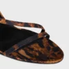 CELINE Ava Sandale aus Grosgrain-Stoff mit Leopardenmuster CELINE Ava Sandale aus Grosgrain-Stoff mit Leopardenmuster