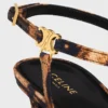 CELINE Ava Sandale aus Grosgrain-Stoff mit Leopardenmuster CELINE Ava Sandale aus Grosgrain-Stoff mit Leopardenmuster