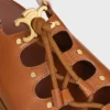 CELINE Billie Chunky Sandale aus Kalbsleder und Textil CELINE Billie Chunky Sandale aus Kalbsleder und Textil