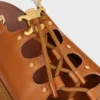 CELINE Billie Chunky Sandale aus Kalbsleder und Textil CELINE Billie Chunky Sandale aus Kalbsleder und Textil