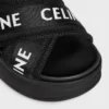 Celine Block Slide aus Mesh, Nylon und Textil mit Celine-Jacquard Celine Block Slide aus Mesh, Nylon und Textil mit Celine-Jacquard