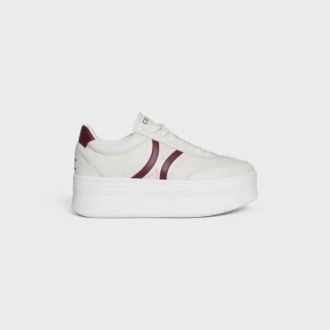 CELINE – Block-Sneaker mit Triomphe-Motiv auf der Rückseite und Keilsohle aus Kalbsleder