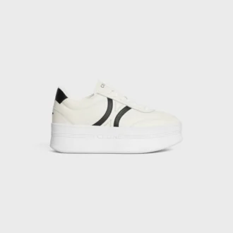 CELINE – Block-Sneaker mit Triomphe-Motiv auf der Rückseite und Keilsohle aus Kalbsleder