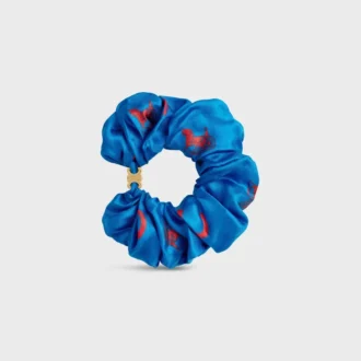 CELINE C Sulky Scrunchy aus Seide und Messing mit Goldfinish