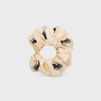 CELINE C Sulky Scrunchy aus Seide und Messing mit Goldfinish