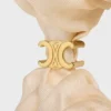 CELINE C Sulky Scrunchy aus Seide und Messing mit Goldfinish CELINE C Sulky Scrunchy aus Seide und Messing mit Goldfinish