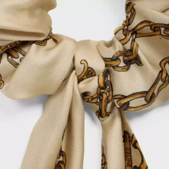 CELINE Chains Bow Scrunchy aus Seide
