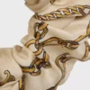 CELINE Chains Bow Scrunchy aus Seide