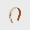 CELINE Chains Stirnband aus Seide und Kalbsleder