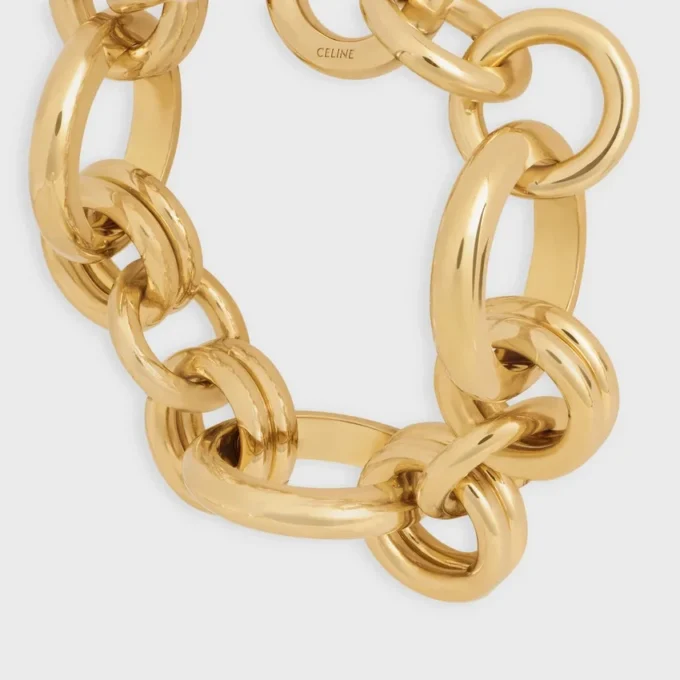 CELINE Charms Heritage Chunky Armband aus Messing mit Goldfinish
