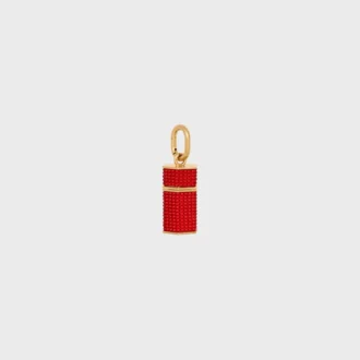 CELINE Charms Säulenförmige Perlenbox aus Perlen und Messing mit Goldfinish CELINE Charms Säulenförmige Perlenbox aus Perlen und Messing mit Goldfinish