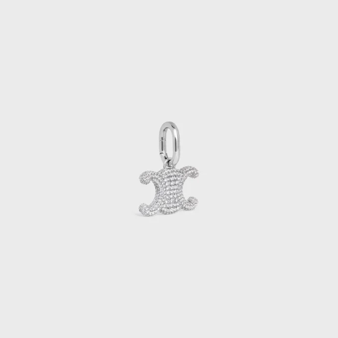 CELINE Charms Triomphe aus Strass und Messing mit Rhodium-Finish