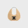CELINE Classic Panier Hobo-Tasche aus Raffia und Kalbsleder CELINE Classic Panier Hobo-Tasche aus Raffia und Kalbsleder
