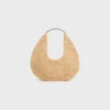 CELINE Classic Panier Hobo-Tasche aus Raffia und Kalbsleder CELINE Classic Panier Hobo-Tasche aus Raffia und Kalbsleder