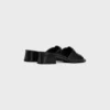 CELINE Clemence Pantolette aus Lammleder und lackiertem Kalbsleder CELINE Clemence Pantolette aus Lammleder und lackiertem Kalbsleder