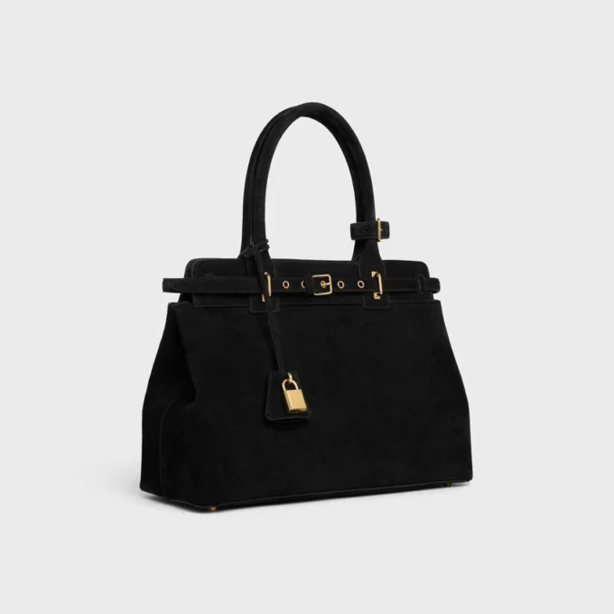 CELINE Conti Tasche aus Kalbsveloursleder