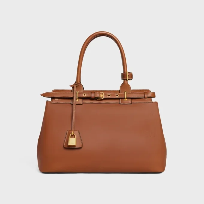 Celine Conti Tasche aus naturfarbenem Kalbsleder Celine Conti Tasche aus naturfarbenem Kalbsleder