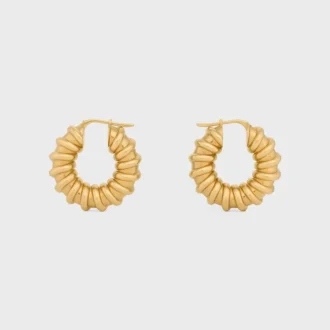 CELINE Dafila Torsade Creolen aus Messing mit Goldfinish