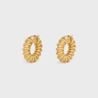 CELINE Dafila Torsade Creolen aus Messing mit Goldfinish