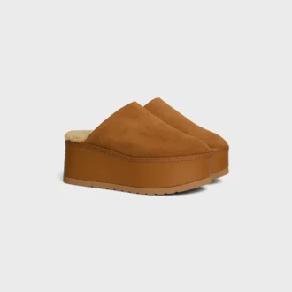 CELINE Dana – Keilabsatz-Pantolette aus Kalbsveloursleder CELINE Dana – Keilabsatz-Pantolette aus Kalbsveloursleder