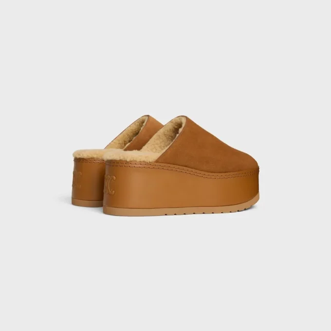 CELINE Dana – Keilabsatz-Pantolette aus Kalbsveloursleder