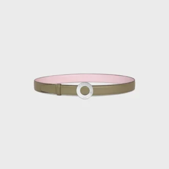 CELINE Disc-Schnalle 25 mm aus Metall & wendbarer Riemen 25 mm aus Taurillon