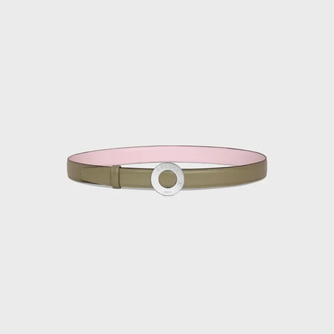 CELINE Disc-Schnalle 25 mm aus Metall & wendbarer Riemen 25 mm aus Taurillon CELINE Disc-Schnalle 25 mm aus Metall & wendbarer Riemen 25 mm aus Taurillon