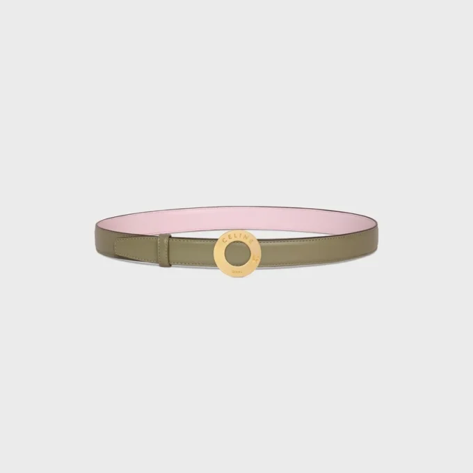 CELINE Disc-Schnalle 25 mm aus Metall & wendbarer Riemen 25 mm aus Taurillon CELINE Disc-Schnalle 25 mm aus Metall & wendbarer Riemen 25 mm aus Taurillon