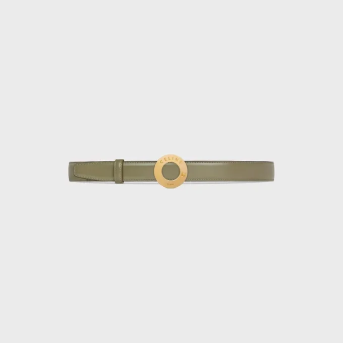 CELINE Disc-Schnalle 25 mm aus Metall & wendbarer Riemen 25 mm aus Taurillon CELINE Disc-Schnalle 25 mm aus Metall & wendbarer Riemen 25 mm aus Taurillon