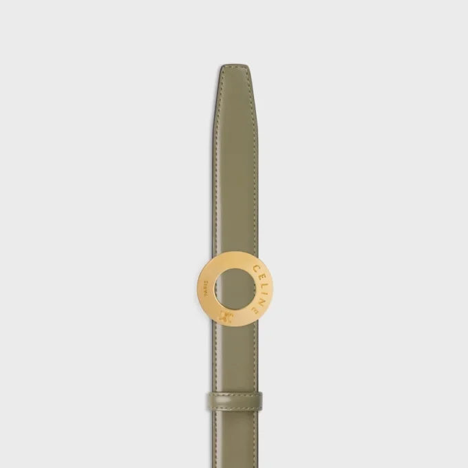 CELINE Disc-Schnalle 25 mm aus Metall & wendbarer Riemen 25 mm aus Taurillon CELINE Disc-Schnalle 25 mm aus Metall & wendbarer Riemen 25 mm aus Taurillon