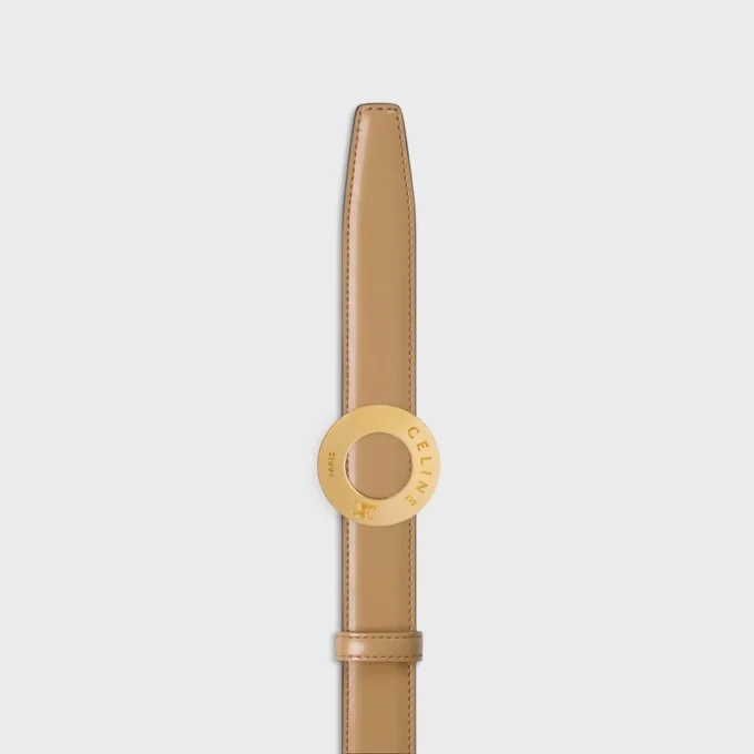 CELINE Disc-Schnalle 25 mm aus Metall & wendbarer Riemen 25 mm aus Taurillon CELINE Disc-Schnalle 25 mm aus Metall & wendbarer Riemen 25 mm aus Taurillon