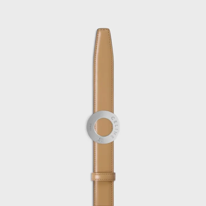 CELINE Disc-Schnalle 25 mm aus Metall & wendbarer Riemen 25 mm aus Taurillon CELINE Disc-Schnalle 25 mm aus Metall & wendbarer Riemen 25 mm aus Taurillon