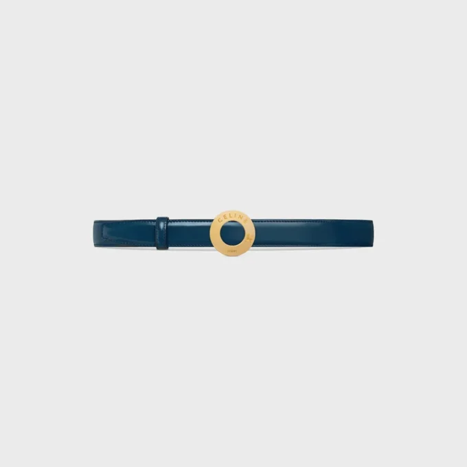 CELINE Disc-Schnalle 25 mm aus Metall & wendbares Armband 25 mm aus Taurillon und naturbelassenem Kalbsleder