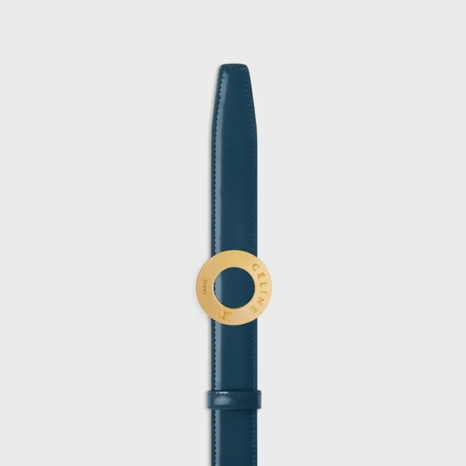 CELINE Disc-Schnalle 25 mm aus Metall & wendbares Armband 25 mm aus Taurillon und naturbelassenem Kalbsleder