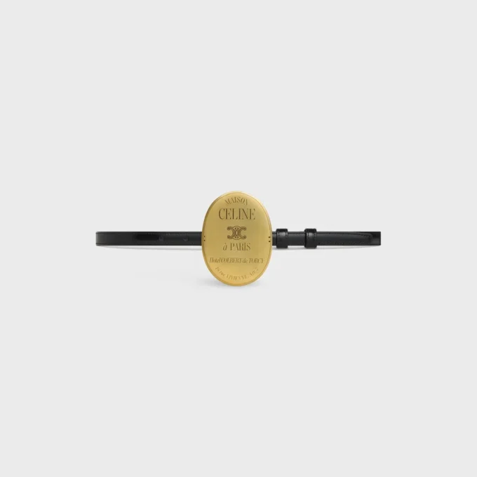 CELINE Gürtel 13 mm aus Taurillon-Leder CELINE Gürtel 13 mm aus Taurillon-Leder