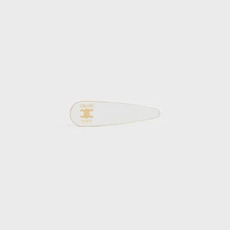 CELINE-Haarspange aus Messing mit Goldfinish, Stahl und Zamak