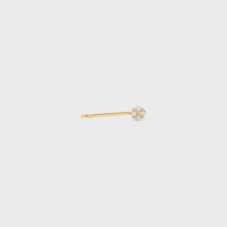 CELINE Haarspange aus Messing mit Goldfinish und Kunstharzperlen CELINE Haarspange aus Messing mit Goldfinish und Kunstharzperlen