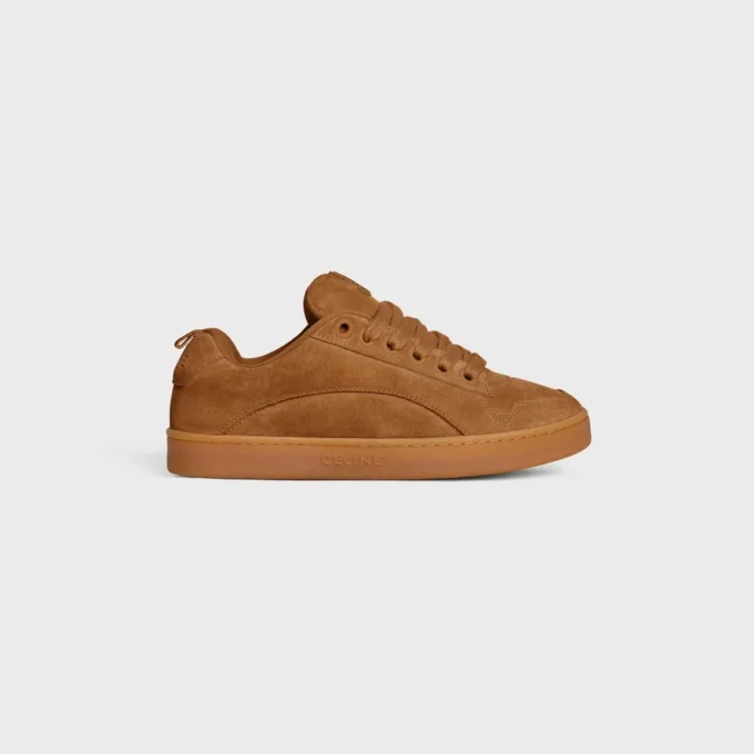 CELINE Huntington Low Lace-Up Sneaker aus Wildleder und Mesh CELINE Huntington Low Lace-Up Sneaker aus Wildleder und Mesh