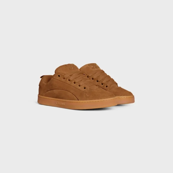 CELINE Huntington Low Lace-Up Sneaker aus Wildleder und Mesh CELINE Huntington Low Lace-Up Sneaker aus Wildleder und Mesh