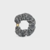 CELINE Jacquard Triomphe Scrunchy aus Baumwolle, Polyester, Polyamid und Messing mit Goldfinish