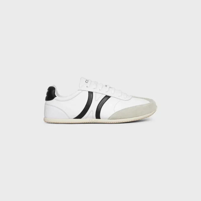 CELINE Jogger Low Schnürsneaker aus Kalbsleder und Wildleder