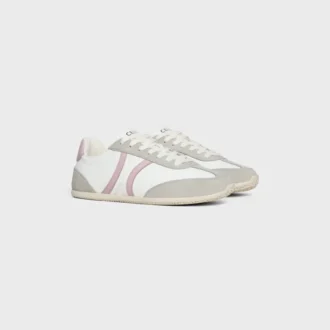 CELINE Jogger Low Schnürsneaker aus Kalbsleder und Wildleder