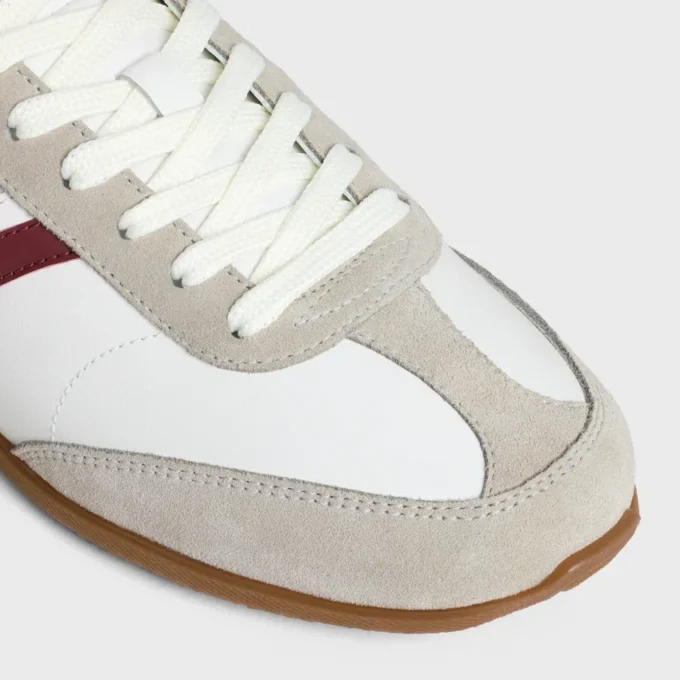 CELINE Jogger Low Schnürsneaker aus Kalbsleder und Wildleder