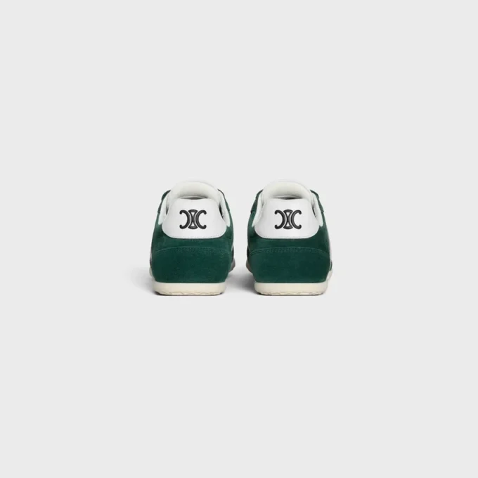 CELINE Jogger Low Schnürsneaker mit Triomphe-Motiv aus Wildleder und Kalbsleder CELINE Jogger Low Schnürsneaker mit Triomphe-Motiv aus Wildleder und Kalbsleder