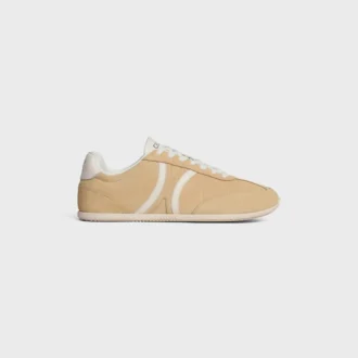 CELINE Jogger – Niedriger Schnürsneaker aus Wildleder und Kalbsleder