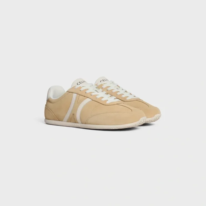 CELINE Jogger – Niedriger Schnürsneaker aus Wildleder und Kalbsleder