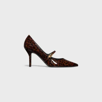 CELINE Judy Riemchenpumps aus bedrucktem Leoparden-Lackkalbsleder CELINE Judy Riemchenpumps aus bedrucktem Leoparden-Lackkalbsleder