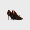 CELINE Judy Riemchenpumps aus bedrucktem Leoparden-Lackkalbsleder CELINE Judy Riemchenpumps aus bedrucktem Leoparden-Lackkalbsleder