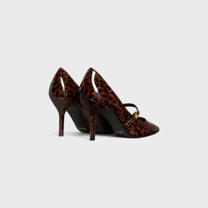 CELINE Judy Riemchenpumps aus bedrucktem Leoparden-Lackkalbsleder CELINE Judy Riemchenpumps aus bedrucktem Leoparden-Lackkalbsleder