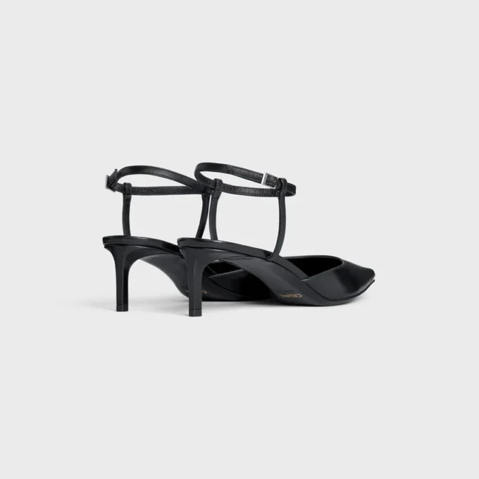 CELINE Kitten mit Metallkappe aus Kalbsleder